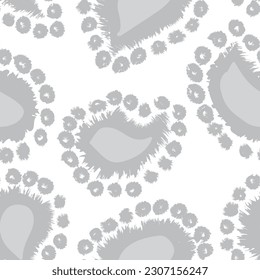 Diseño de patrón armonioso de paisley monocromo para textiles de moda, gráficos, fondos y artesanías