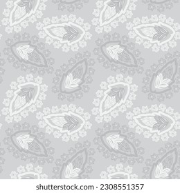 Diseño de patrón armonioso de paisley monocromo para textiles de moda, gráficos, fondos y artesanías