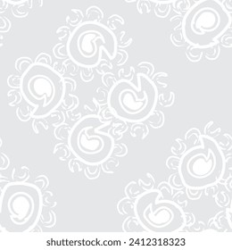 Diseño de patrón armonioso de paisley monocromo para textiles de moda, gráficos, fondos y artesanías