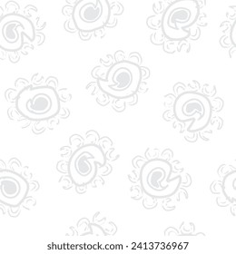 Diseño de patrón armonioso de paisley monocromo para textiles de moda, gráficos, fondos y artesanías