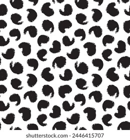 Monochrome Paisley abstract seamless pattern design for fashion textiles, graphics, backgrounds and crafts