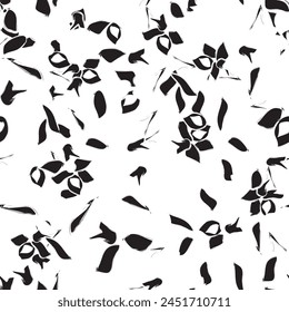 Monochrome Paisley abstract seamless pattern design for fashion textiles, graphics, backgrounds and crafts
