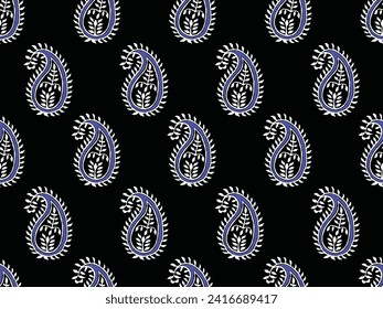 black and white paisley vector