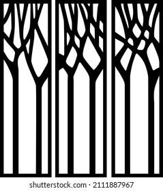 monochrome panno line black decoration logo design abstract line art geometry contour woodcut tree  icon