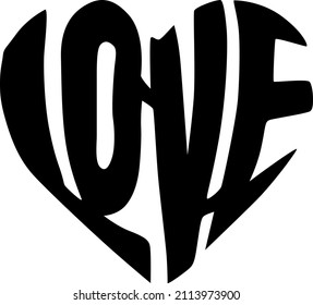 monochrome panno line black decoration logo design abstract line art geometry contour woodcut love heart valentine icon