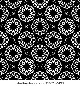 monochrome pattern. Abstract texture for fabric print, table cloth, furniture, banner, cover, invitation, decoration, wrapping.seamless repeating pattern.Black and 
white color.