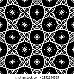 monochrome pattern. Abstract texture for fabric print, table cloth, furniture, banner, cover, invitation, decoration, wrapping.seamless repeating pattern.Black and 
white color.