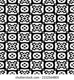 monochrome pattern. Abstract texture for fabric print, card, table cloth, furniture, banner, cover, invitation, decoration, wrapping.seamless repeating pattern.Black and 
white color.