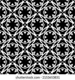 monochrome pattern. Abstract texture for fabric print, table cloth, furniture, banner, cover, invitation, decoration, wrapping.seamless repeating pattern.Black and 
white color.