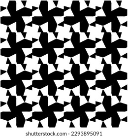 
Monochrome pattern. Abstract texture for fabric print, card, table cloth, furniture, banner, cover, invitation, decoration, wrapping.seamless repeating pattern.Black and white color.
