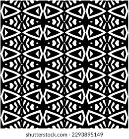 
Patrón monocromo. Textura abstracta para impresión de tela, tarjeta, mantel de mesa, muebles, banner, cubierta, invitación, decoración, envoltura.patrón repitiendo sin fisuras.Color negro y blanco.