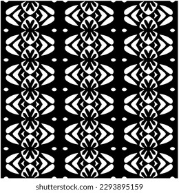 
Monochrome pattern. Abstract texture for fabric print, card, table cloth, furniture, banner, cover, invitation, decoration, wrapping.seamless repeating pattern.Black and white color.