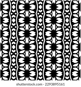 
Monochrome pattern. Abstract texture for fabric print, card, table cloth, furniture, banner, cover, invitation, decoration, wrapping.seamless repeating pattern.Black and white color.