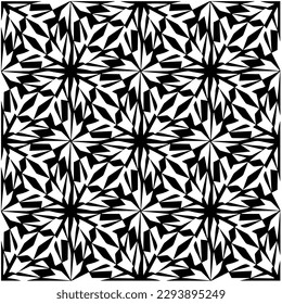 
Monochrome pattern. Abstract texture for fabric print, card, table cloth, furniture, banner, cover, invitation, decoration, wrapping.seamless repeating pattern.Black and white color.