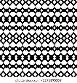 Monochrome pattern. Abstract texture for fabric print, card, table cloth, furniture, banner, cover, invitation, decoration, wrapping.seamless repeating pattern.Black and white color.