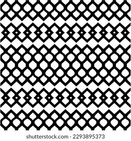 Monochrome pattern. Abstract texture for fabric print, card, table cloth, furniture, banner, cover, invitation, decoration, wrapping.seamless repeating pattern.Black and white color.