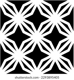 
Monochrome pattern. Abstract texture for fabric print, card, table cloth, furniture, banner, cover, invitation, decoration, wrapping.seamless repeating pattern.Black and white color.