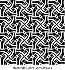 Monochrome pattern. Abstract texture for fabric print, card, table cloth, furniture, banner, cover, invitation, decoration, wrapping.seamless repeating pattern.Black and white color.