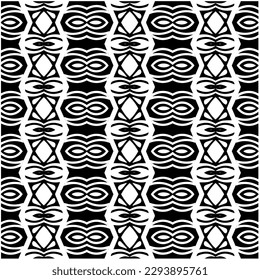 
Monochrome Muster. Abstrakte Textur für Stoffdruck, Karte, Tischdecken, Möbel, Banner, Deckel, Einladung, Dekoration, Umhüllung.Nahtlose Wiederholmuster.Schwarz-Weiß-Farbe.