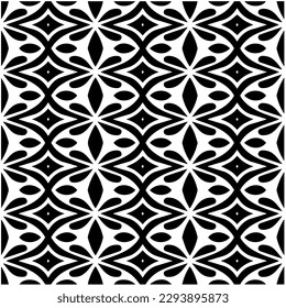 
Monochrome pattern. Abstract texture for fabric print, card, table cloth, furniture, banner, cover, invitation, decoration, wrapping.seamless repeating pattern.Black and white color.