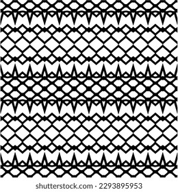 Monochrome pattern. Abstract texture for fabric print, card, table cloth, furniture, banner, cover, invitation, decoration, wrapping.seamless repeating pattern.Black and white color.