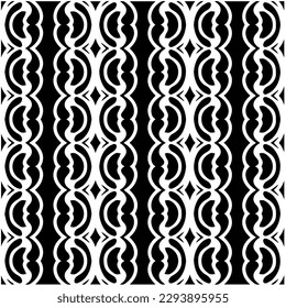 
Monochrome pattern. Abstract texture for fabric print, card, table cloth, furniture, banner, cover, invitation, decoration, wrapping.seamless repeating pattern.Black and white color.