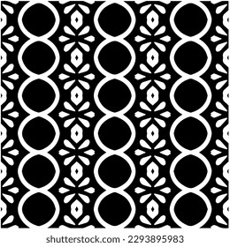 
Monochrome pattern. Abstract texture for fabric print, card, table cloth, furniture, banner, cover, invitation, decoration, wrapping.seamless repeating pattern.Black and white color.