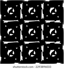 
Monochrome pattern. Abstract texture for fabric print, card, table cloth, furniture, banner, cover, invitation, decoration, wrapping.seamless repeating pattern.Black and white color.