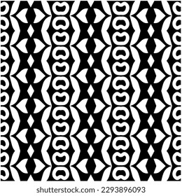 
Monochrome pattern. Abstract texture for fabric print, card, table cloth, furniture, banner, cover, invitation, decoration, wrapping.seamless repeating pattern.Black and white color.