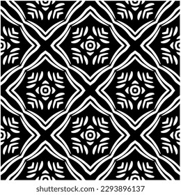 
Monochrome pattern. Abstract texture for fabric print, card, table cloth, furniture, banner, cover, invitation, decoration, wrapping.seamless repeating pattern.Black and white color.