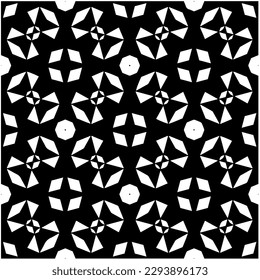 
Monochrome pattern. Abstract texture for fabric print, card, table cloth, furniture, banner, cover, invitation, decoration, wrapping.seamless repeating pattern.Black and white color.