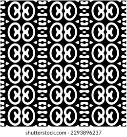 
Monochrome pattern. Abstract texture for fabric print, card, table cloth, furniture, banner, cover, invitation, decoration, wrapping.seamless repeating pattern.Black and white color.