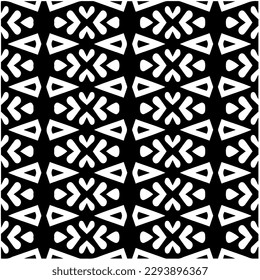 
Monochrome pattern. Abstract texture for fabric print, card, table cloth, furniture, banner, cover, invitation, decoration, wrapping.seamless repeating pattern.Black and white color.