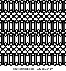 Monochrome pattern. Abstract texture for fabric print, card, table cloth, furniture, banner, cover, invitation, decoration, wrapping.seamless repeating pattern.Black and white color.
