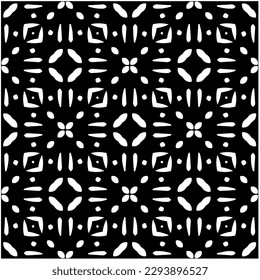 
Monochrome pattern. Abstract texture for fabric print, card, table cloth, furniture, banner, cover, invitation, decoration, wrapping.seamless repeating pattern.Black and white color.