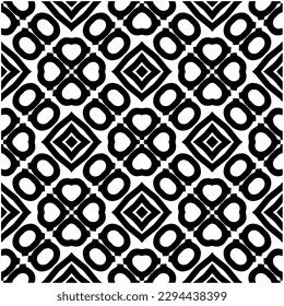 Monochrome pattern. Abstract texture for fabric print, card, table cloth, furniture, banner, cover, invitation, decoration, wrapping.seamless repeating pattern.Black and white color.