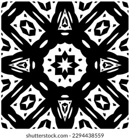 Patrón monocromo. Textura abstracta para impresión de tela, tarjeta, mantel de mesa, muebles, banner, cubierta, invitación, decoración, envoltura.patrón repitiendo sin fisuras.Color negro y blanco.