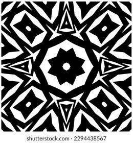 Monochrome pattern. Abstract texture for fabric print, card, table cloth, furniture, banner, cover, invitation, decoration, wrapping.seamless repeating pattern.Black and white color.