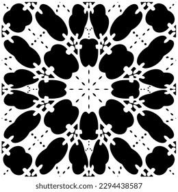 Patrón monocromo. Textura abstracta para impresión de tela, tarjeta, mantel de mesa, muebles, banner, cubierta, invitación, decoración, envoltura.patrón repitiendo sin fisuras.Color negro y blanco.