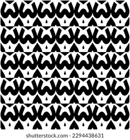 Monochrome Muster. Abstrakte Textur für Stoffdruck, Karte, Tischdecken, Möbel, Banner, Deckel, Einladung, Dekoration, Umhüllung.Nahtlose Wiederholmuster.Schwarz-Weiß-Farbe.