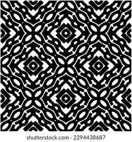 Patrón monocromo. Textura abstracta para impresión de tela, tarjeta, mantel de mesa, muebles, banner, cubierta, invitación, decoración, envoltura.patrón repitiendo sin fisuras.Color negro y blanco.