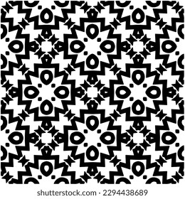 Patrón monocromo. Textura abstracta para impresión de tela, tarjeta, mantel de mesa, muebles, banner, cubierta, invitación, decoración, envoltura.patrón repitiendo sin fisuras.Color negro y blanco.