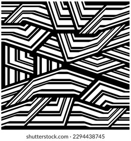 Monochrome Muster. Abstrakte Textur für Stoffdruck, Karte, Tischdecken, Möbel, Banner, Deckel, Einladung, Dekoration, Umhüllung.Nahtlose Wiederholmuster.Schwarz-Weiß-Farbe.