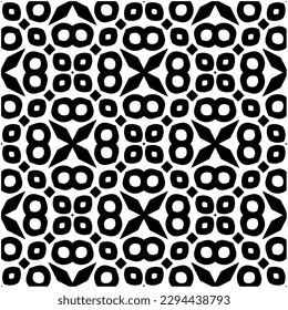 Patrón monocromo. Textura abstracta para impresión de tela, tarjeta, mantel de mesa, muebles, banner, cubierta, invitación, decoración, envoltura.patrón repitiendo sin fisuras.Color negro y blanco.