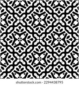 Monochrome Muster. Abstrakte Textur für Stoffdruck, Karte, Tischdecken, Möbel, Banner, Deckel, Einladung, Dekoration, Umhüllung.Nahtlose Wiederholmuster.Schwarz-Weiß-Farbe.