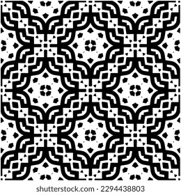 Patrón monocromo. Textura abstracta para impresión de tela, tarjeta, mantel de mesa, muebles, banner, cubierta, invitación, decoración, envoltura.patrón repitiendo sin fisuras.Color negro y blanco.