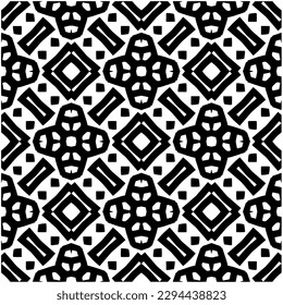 Monochrome pattern. Abstract texture for fabric print, card, table cloth, furniture, banner, cover, invitation, decoration, wrapping.seamless repeating pattern.Black and white color.