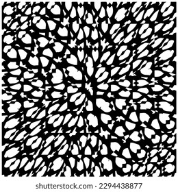 Monochrome pattern. Abstract texture for fabric print, card, table cloth, furniture, banner, cover, invitation, decoration, wrapping.seamless repeating pattern.Black and white color.