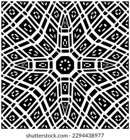 Monochrome pattern. Abstract texture for fabric print, card, table cloth, furniture, banner, cover, invitation, decoration, wrapping.seamless repeating pattern.Black and white color.