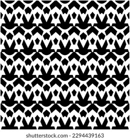 Patrón monocromo. Textura abstracta para impresión de tela, tarjeta, mantel de mesa, muebles, banner, cubierta, invitación, decoración, envoltura.patrón repitiendo sin fisuras.Color negro y blanco.